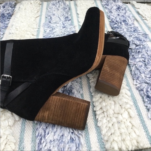 Madewell Aimee Black Suede Ankle Boots Size 10 - Picture 3 of 3